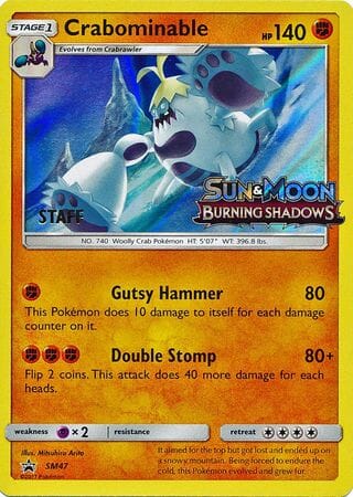 Crabominable (SM47) (Staff Prerelease Promo) [Sun & Moon: Black Star Promos] Pokemon Single Pokémon  | Multizone: Comics And Games