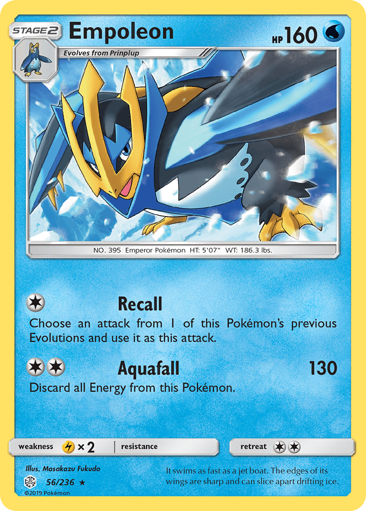 Empoleon (56/236) [Sun & Moon: Cosmic Eclipse] Pokemon Single Pokémon  | Multizone: Comics And Games