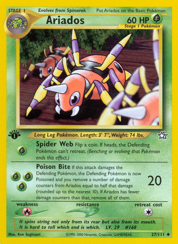 Ariados (27/111) [Neo Genesis 1st Edition] Pokemon Single Pokémon  | Multizone: Comics And Games