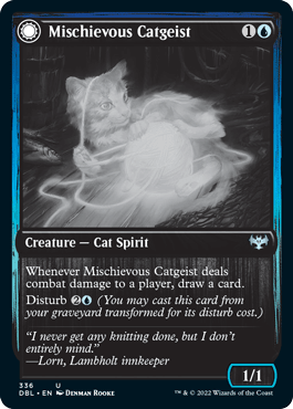 Mischievous Catgeist // Catlike Curiosity [Innistrad: Double Feature] MTG Single Magic: The Gathering  | Multizone: Comics And Games