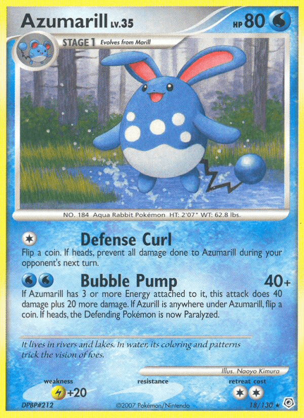 Azumarill (18/130) [Diamond & Pearl: Base Set] Pokemon Single Pokémon  | Multizone: Comics And Games