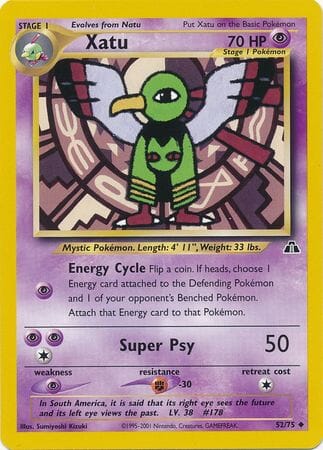 Xatu (52/75) [Neo Discovery Unlimited] Pokemon Single Pokémon  | Multizone: Comics And Games