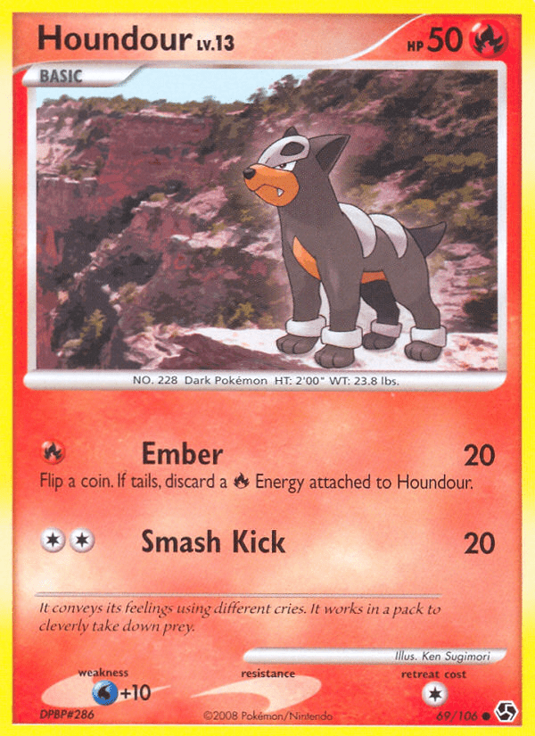 Houndour (69/106) [Diamond & Pearl: Great Encounters] Pokemon Single Pokémon  | Multizone: Comics And Games