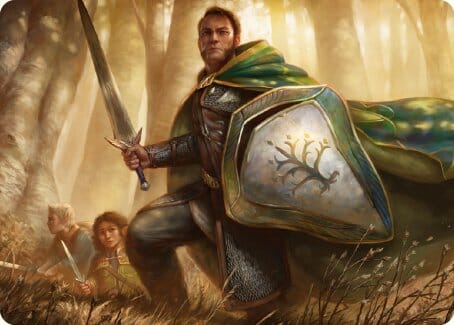 Boromir, Warden of the Tower Art Card [The Lord of the Rings: Tales of Middle-earth Art Series] MTG Single Magic: The Gathering  | Multizone: Comics And Games