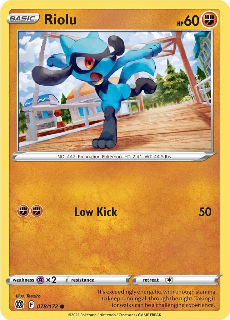 Riolu (078/172) [Sword & Shield: Brilliant Stars] Pokemon Single Pokémon  | Multizone: Comics And Games