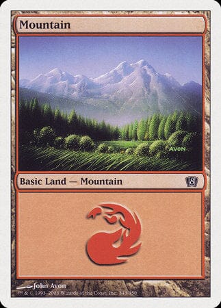 Mountain (343) [Eighth Edition] MTG Single Magic: The Gathering  | Multizone: Comics And Games