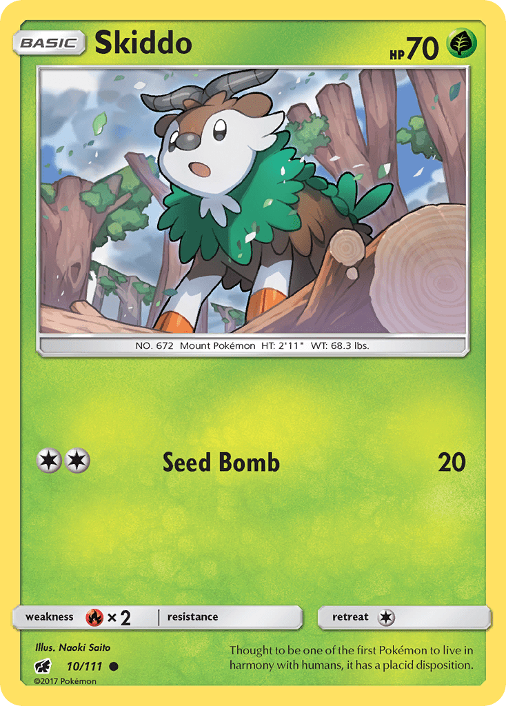 Skiddo (10/111) [Sun & Moon: Crimson Invasion] Pokemon Single Pokémon  | Multizone: Comics And Games
