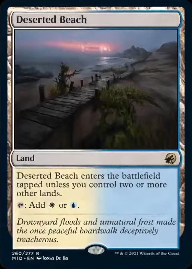 Deserted Beach [Innistrad: Midnight Hunt] MTG Single Magic: The Gathering  | Multizone: Comics And Games