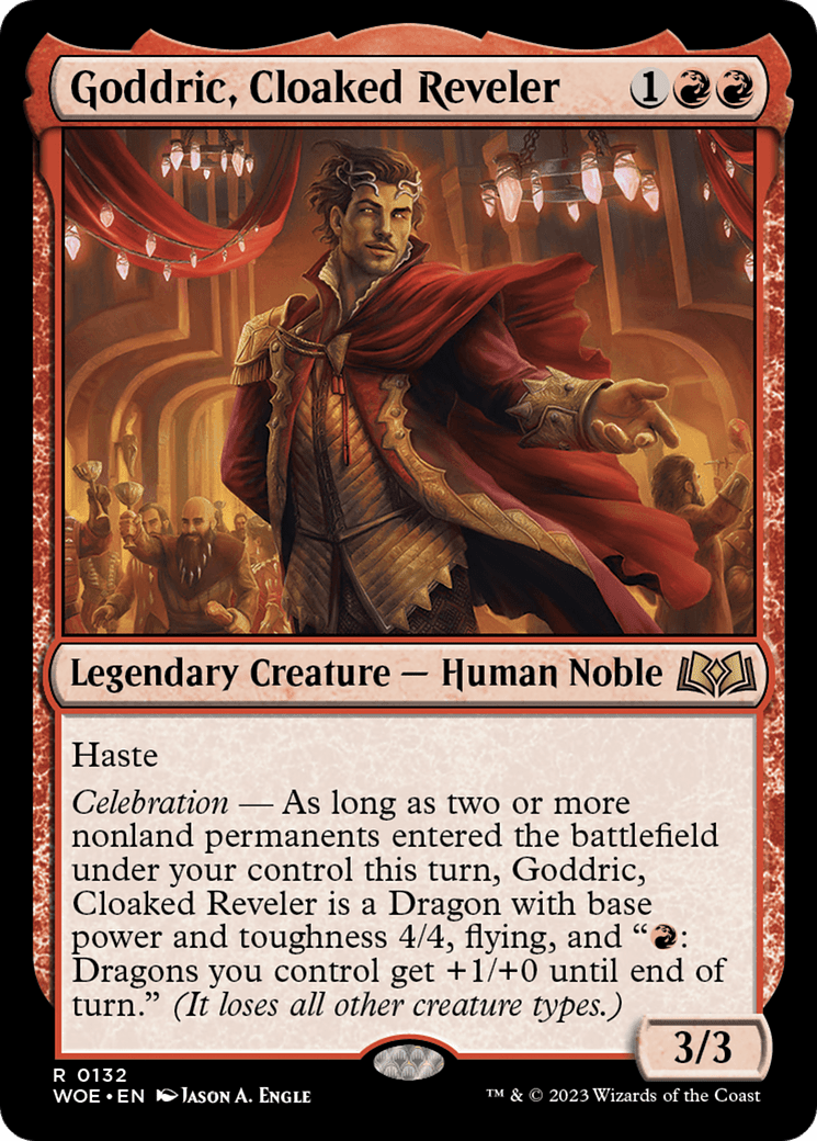 Goddric, Cloaked Reveler [Wilds of Eldraine] MTG Single Magic: The Gathering  | Multizone: Comics And Games