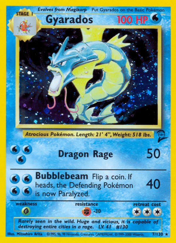 Gyarados (7/130) [Base Set 2] Pokemon Single Pokémon  | Multizone: Comics And Games