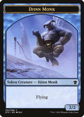 Djinn Monk Token [Dragons of Tarkir Tokens] MTG Single Magic: The Gathering  | Multizone: Comics And Games