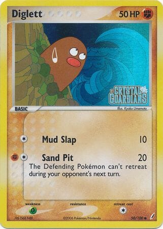 Diglett (50/100) (Stamped) [EX: Crystal Guardians] Pokemon Single Pokémon  | Multizone: Comics And Games