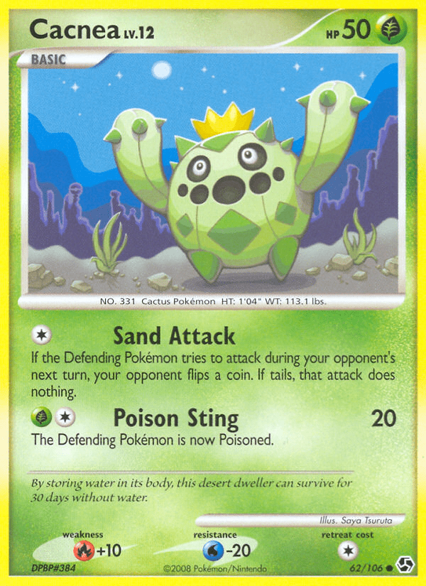 Cacnea (62/106) [Diamond & Pearl: Great Encounters] Pokemon Single Pokémon  | Multizone: Comics And Games