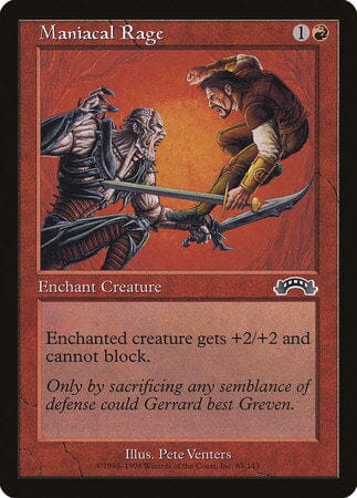 Maniacal Rage [Exodus] MTG Single Magic: The Gathering  | Multizone: Comics And Games