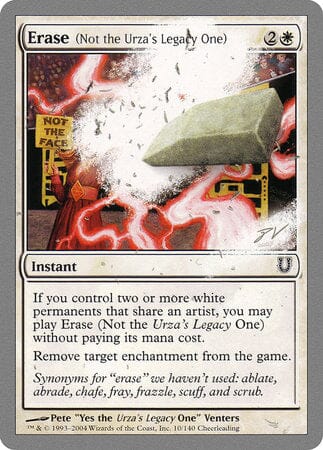 Erase (Not the Urza's Legacy One) [Unhinged] MTG Single Magic: The Gathering  | Multizone: Comics And Games