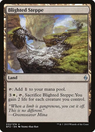 Blighted Steppe [Battle for Zendikar] MTG Single Magic: The Gathering  | Multizone: Comics And Games