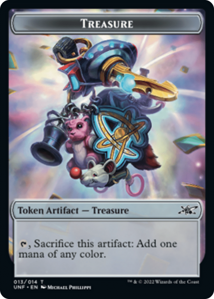 Cat // Treasure (13) Double-sided Token [Unfinity Tokens] MTG Single Magic: The Gathering  | Multizone: Comics And Games
