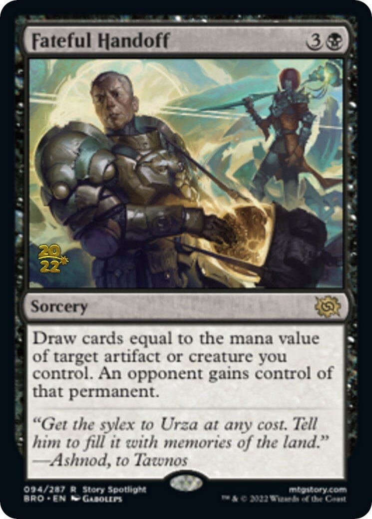 Fateful Handoff [The Brothers' War: Prerelease Promos] MTG Single Magic: The Gathering  | Multizone: Comics And Games