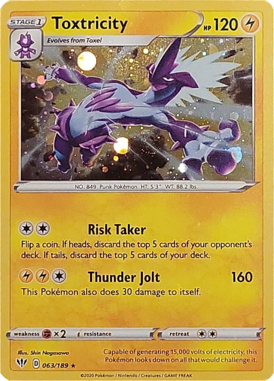 Toxtricity (063/189) (Cosmos Holo) [Sword & Shield: Darkness Ablaze] Pokemon Single Pokémon  | Multizone: Comics And Games