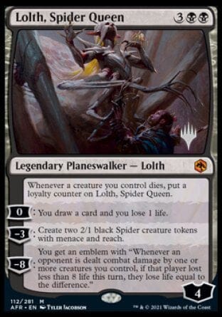 Lolth, Spider Queen (Promo Pack) [Dungeons & Dragons: Adventures in the Forgotten Realms Promos] MTG Single Magic: The Gathering  | Multizone: Comics And Games