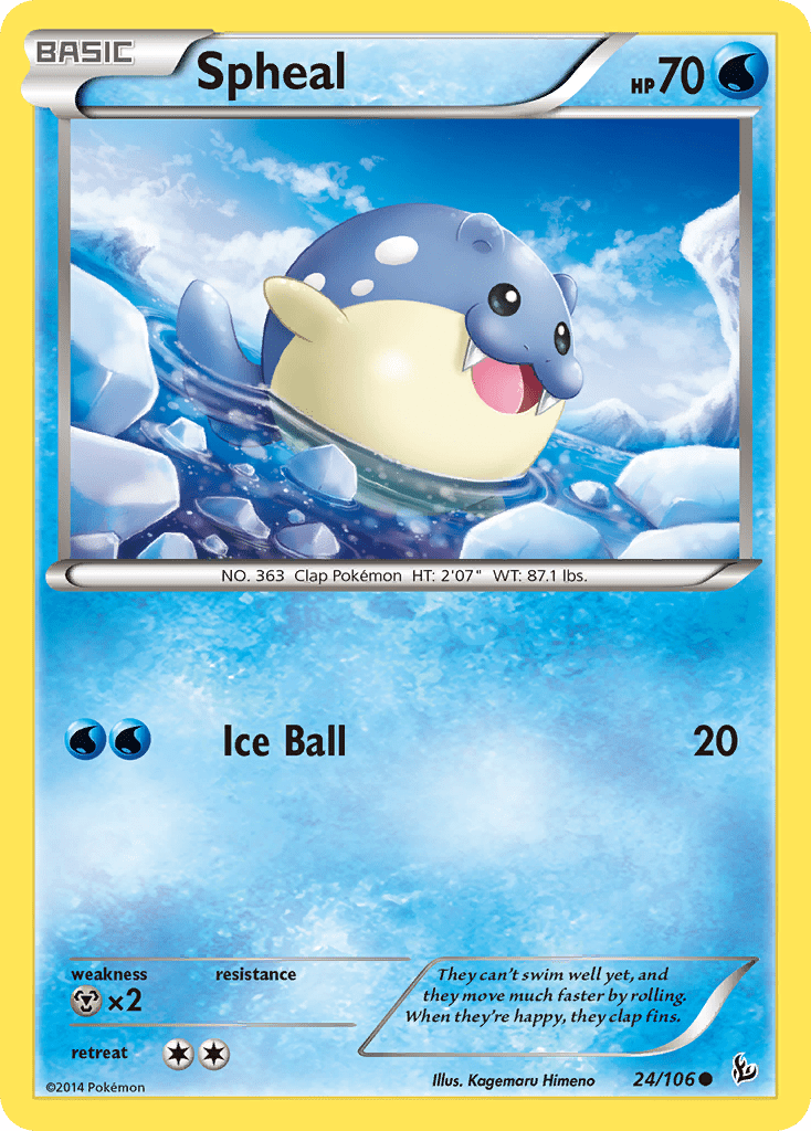 Spheal (24/106) [XY: Flashfire] Pokemon Single Pokémon  | Multizone: Comics And Games