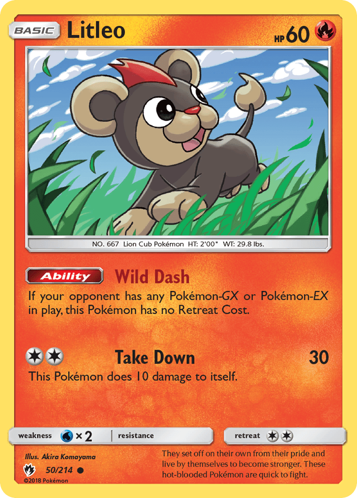 Litleo (50/214) [Sun & Moon: Lost Thunder] Pokemon Single Pokémon  | Multizone: Comics And Games