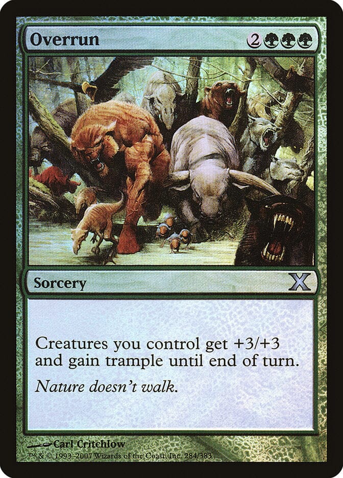 Overrun (Premium Foil) [Tenth Edition] MTG Single Magic: The Gathering  | Multizone: Comics And Games