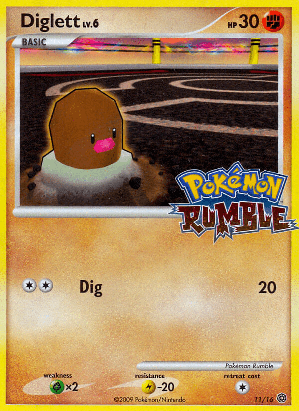 Diglett (11/16) [Pokémon Rumble] Pokemon Single Pokémon  | Multizone: Comics And Games