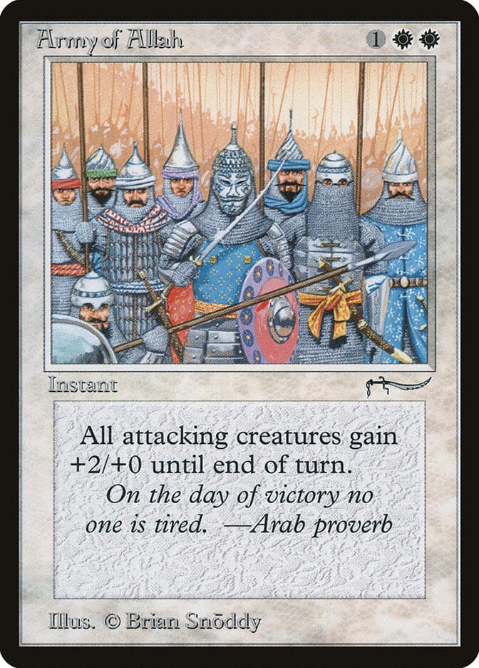 Army of Allah (Dark Mana Cost) [Arabian Nights] MTG Single Magic: The Gathering  | Multizone: Comics And Games