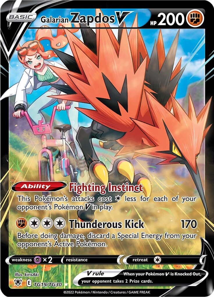 Galarian Zapdos V (TG19/TG30) [Sword & Shield: Astral Radiance] Pokemon Single Pokémon  | Multizone: Comics And Games