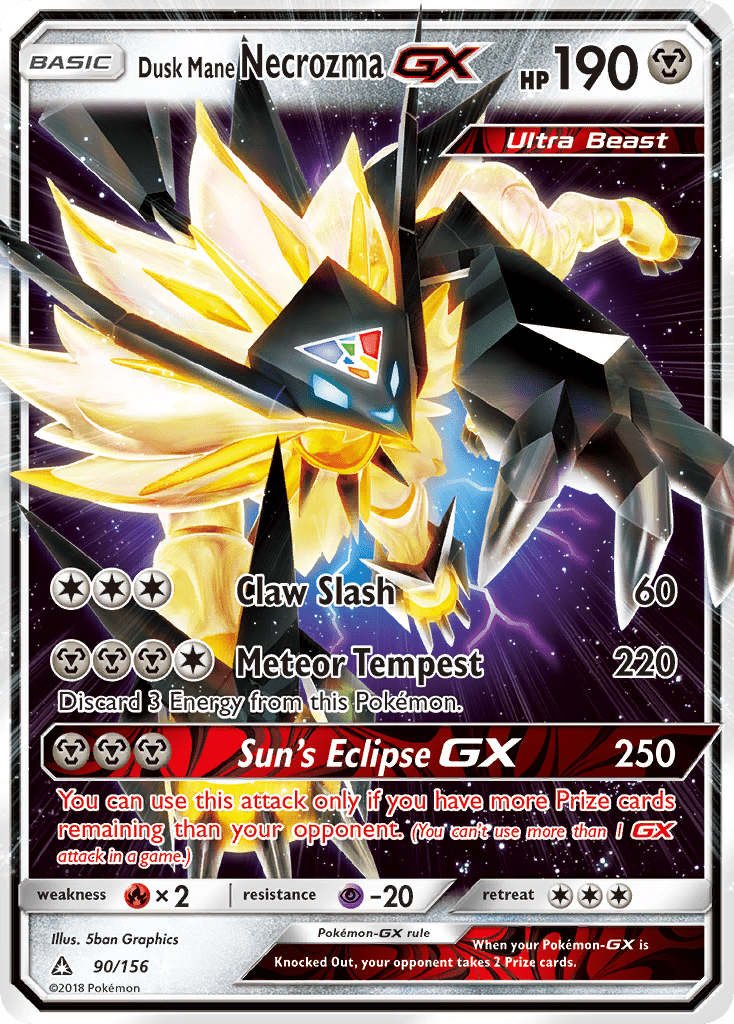 Dusk Mane Necrozma GX (90/156) [Sun & Moon: Ultra Prism] Pokemon Single Pokémon  | Multizone: Comics And Games