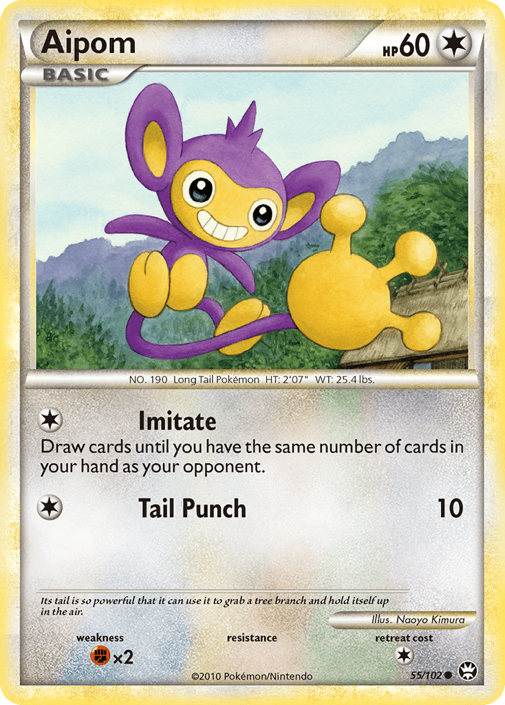 Aipom (55/102) [HeartGold & SoulSilver: Triumphant] Pokemon Single Pokémon  | Multizone: Comics And Games
