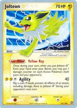 Jolteon Star (101/108) (Psychic Lock - Jason Klaczynski) [World Championships 2008] Pokemon Single Pokémon  | Multizone: Comics And Games