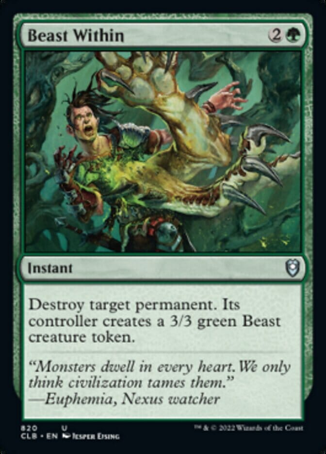 Beast Within [Commander Legends: Battle for Baldur's Gate] MTG Single Magic: The Gathering  | Multizone: Comics And Games