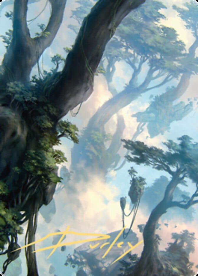 Forest 1 Art Card (Gold-Stamped Signature) [Zendikar Rising Art Series] MTG Single Magic: The Gathering  | Multizone: Comics And Games