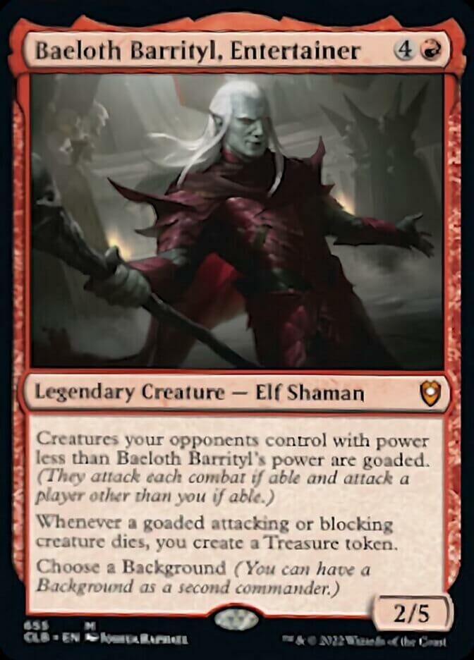 Baeloth Barrityl, Entertainer [Commander Legends: Battle for Baldur's Gate] MTG Single Magic: The Gathering  | Multizone: Comics And Games