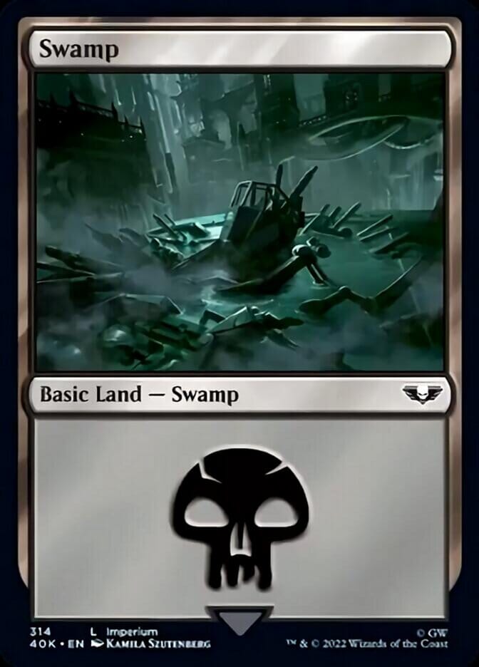 Swamp (314) [Universes Beyond: Warhammer 40,000] MTG Single Magic: The Gathering  | Multizone: Comics And Games