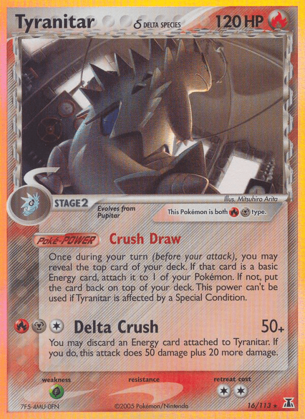 Tyranitar (16/113) (Delta Species) [EX: Delta Species] Pokemon Single Pokémon  | Multizone: Comics And Games