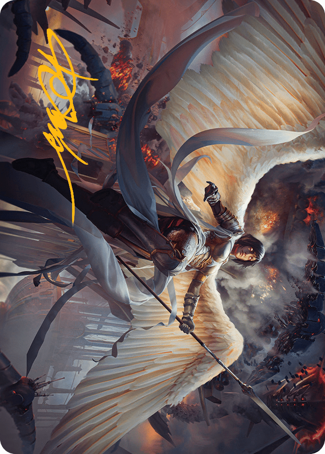 Serra Faithkeeper Art Card (Gold-Stamped Signature) [March of the Machine Art Series] MTG Single Magic: The Gathering  | Multizone: Comics And Games