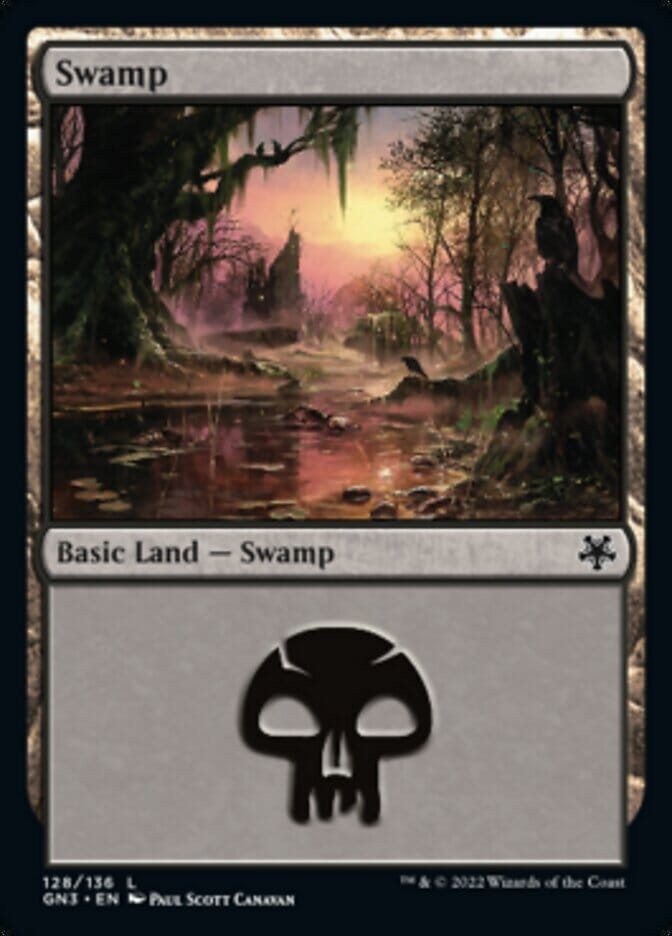 Swamp (128) [Game Night: Free-for-All] MTG Single Magic: The Gathering  | Multizone: Comics And Games