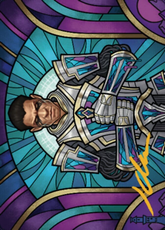 Aron, Benalia's Ruin Art Card (Gold-Stamped Signature) [Dominaria United Art Series] MTG Single Magic: The Gathering  | Multizone: Comics And Games