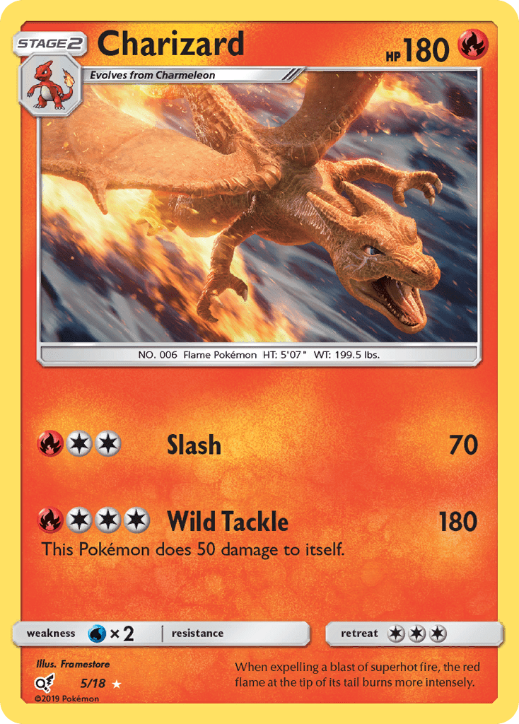 Charizard (5/18) [Sun & Moon: Detective Pikachu] Pokemon Single Pokémon  | Multizone: Comics And Games