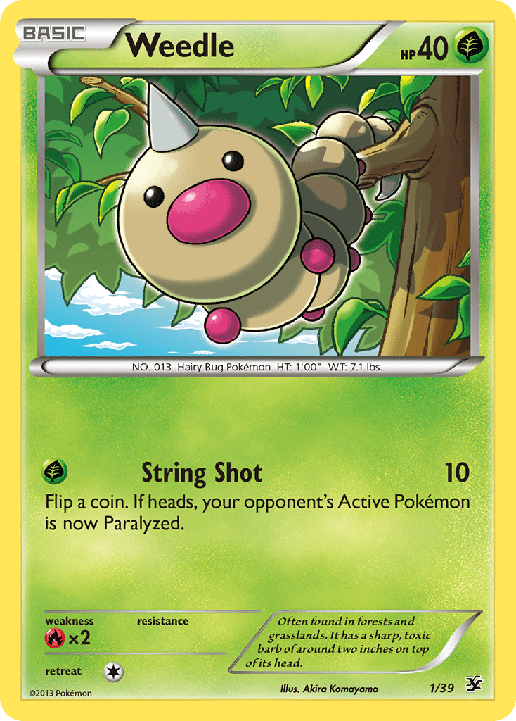 Weedle (1/39) [XY: Kalos Starter Set] Pokemon Single Pokémon  | Multizone: Comics And Games