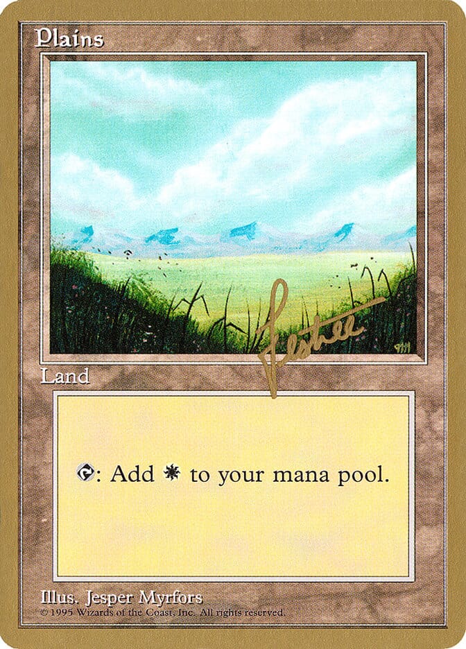 Plains (bl366) (Bertrand Lestree) [Pro Tour Collector Set] MTG Single Magic: The Gathering  | Multizone: Comics And Games