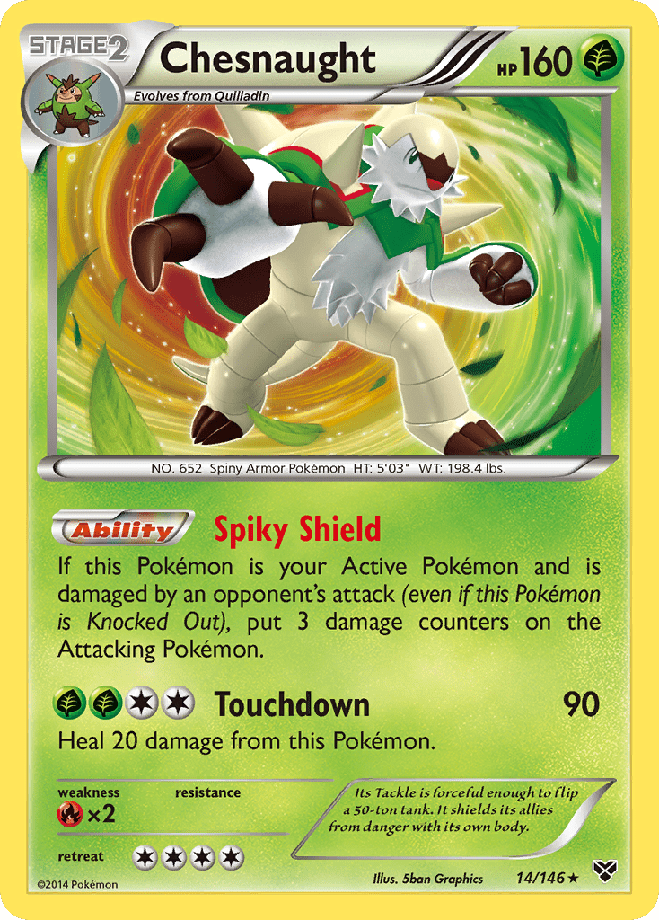 Chesnaught (14/146) [XY: Base Set] Pokemon Single Pokémon  | Multizone: Comics And Games