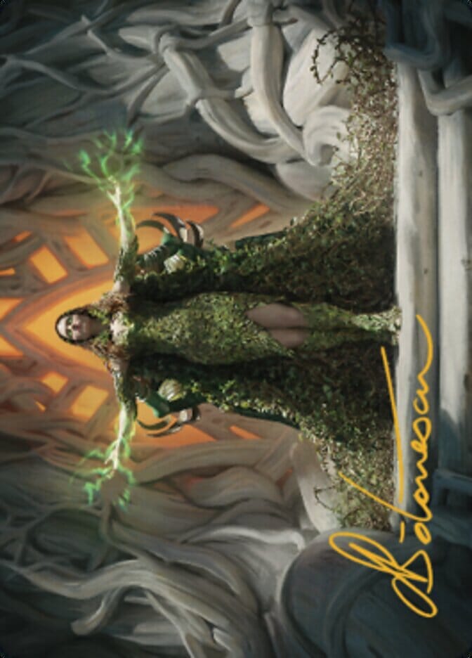 Titania, Voice of Gaea Art Card (Gold-Stamped Signature) [The Brothers' War Art Series] MTG Single Magic: The Gathering  | Multizone: Comics And Games