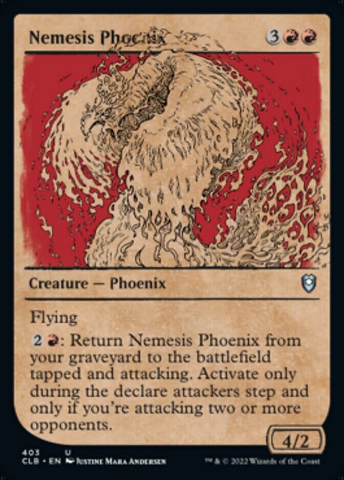 Nemesis Phoenix (Showcase) [Commander Legends: Battle for Baldur's Gate] MTG Single Magic: The Gathering  | Multizone: Comics And Games