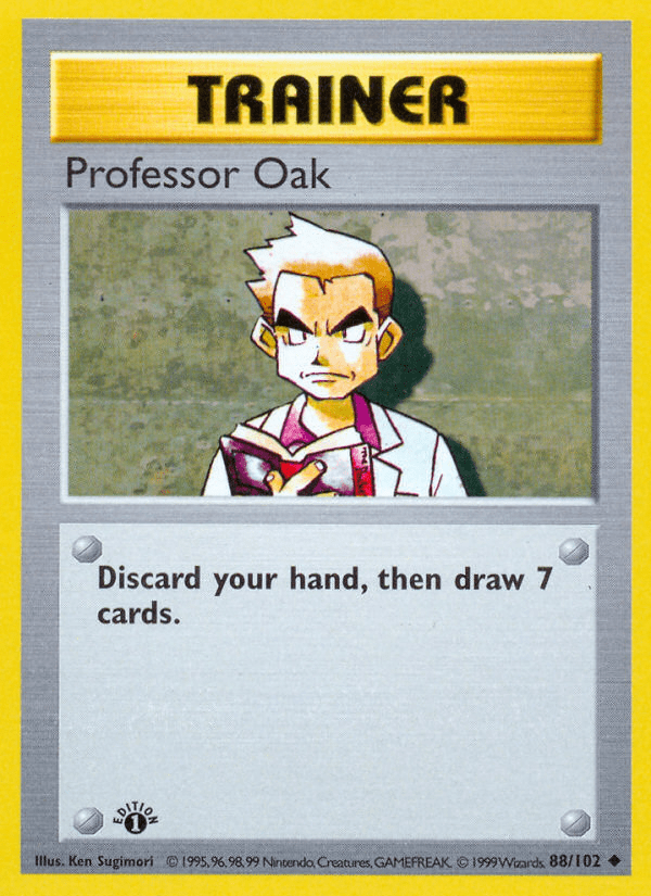 Professor Oak (88/102) (Shadowless) [Base Set 1st Edition] Pokemon Single Pokémon  | Multizone: Comics And Games