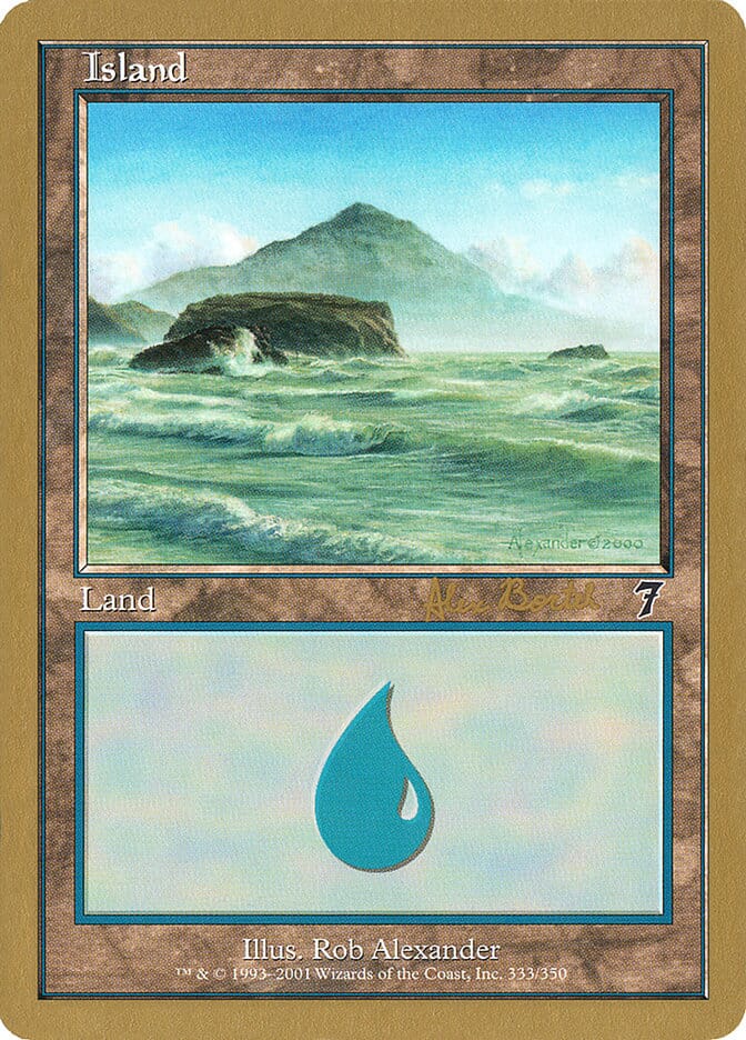 Island (ab333) (Alex Borteh) [World Championship Decks 2001] MTG Single Magic: The Gathering  | Multizone: Comics And Games