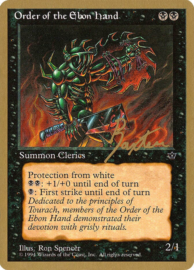 Order of the Ebon Hand (Spencer) (George Baxter) [Pro Tour Collector Set] MTG Single Magic: The Gathering  | Multizone: Comics And Games
